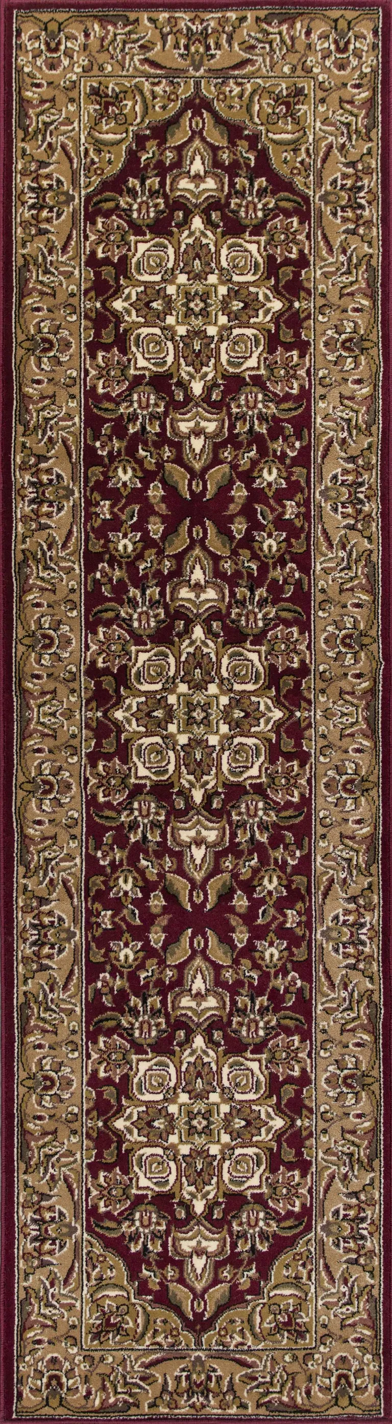 Polypropylene Red or Beige Accent Rug Photo 2