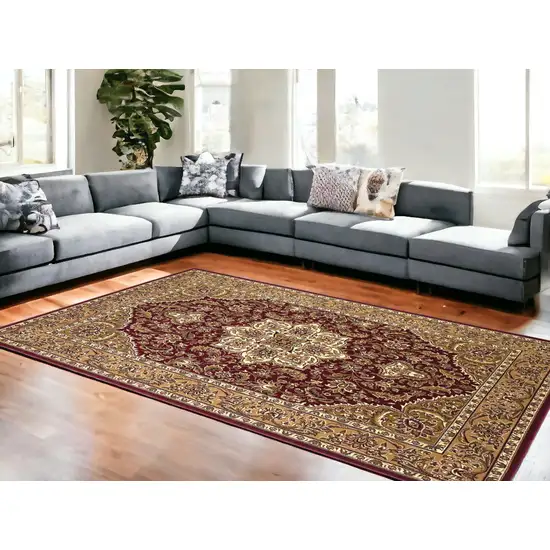 Polypropylene Red Or  Beige Area Rug Photo 2