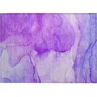 Photo of Purple Abstract Washable Non Skid Indoor Outdoor Area Rug