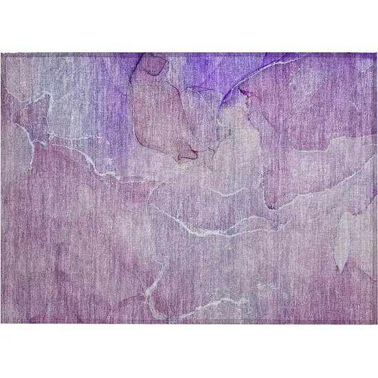 Purple Abstract Washable Non Skid Indoor Outdoor Area Rug Photo 2