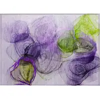 Photo of Purple Abstract Washable Non Skid Indoor Outdoor Area Rug