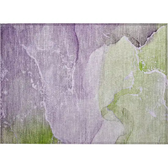 Purple Abstract Washable Non Skid Indoor Outdoor Area Rug Photo 2