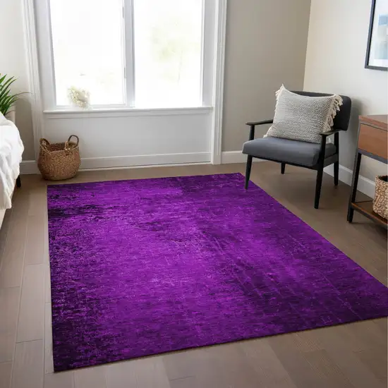 Purple Abstract Washable Non Skid Indoor Outdoor Area Rug Photo 8