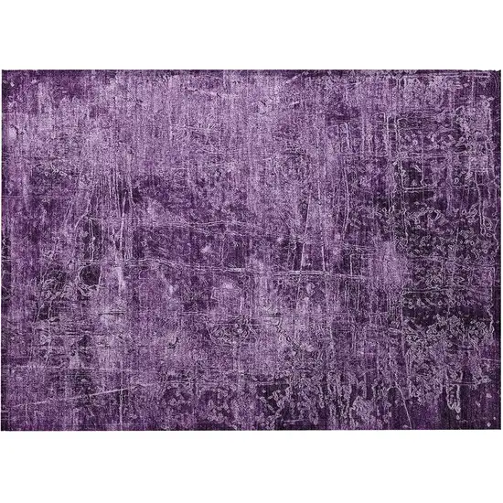 Purple Abstract Washable Non Skid Indoor Outdoor Area Rug Photo 5