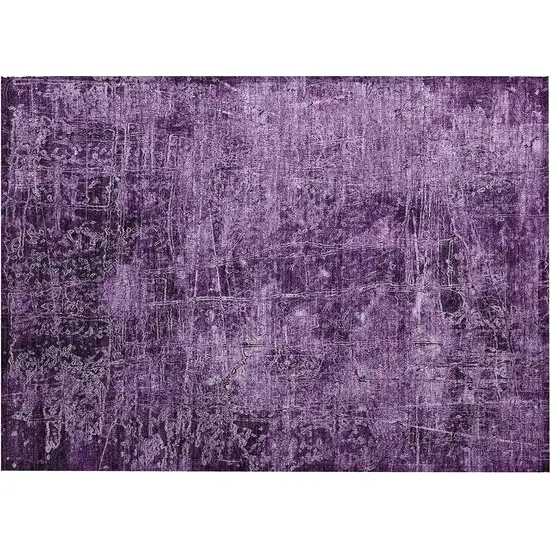 Purple Abstract Washable Non Skid Indoor Outdoor Area Rug Photo 2