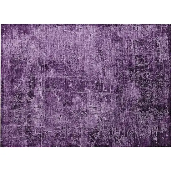 Purple Abstract Washable Non Skid Indoor Outdoor Area Rug Photo 4