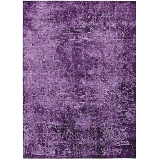 Purple Abstract Washable Non Skid Indoor Outdoor Area Rug Photo 2