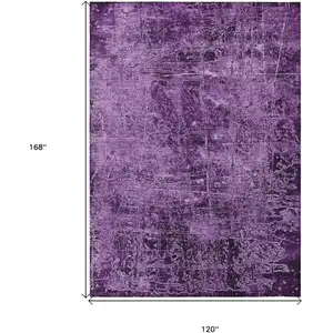 Photo of Purple Abstract Washable Non Skid Indoor Outdoor Area Rug