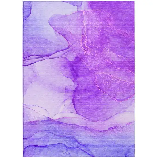 Purple Abstract Washable Non Skid Indoor Outdoor Area Rug Photo 2