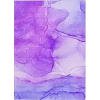 Photo of Purple Abstract Washable Non Skid Indoor Outdoor Area Rug