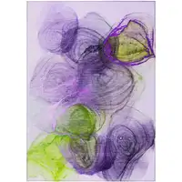 Photo of Purple Abstract Washable Non Skid Indoor Outdoor Area Rug