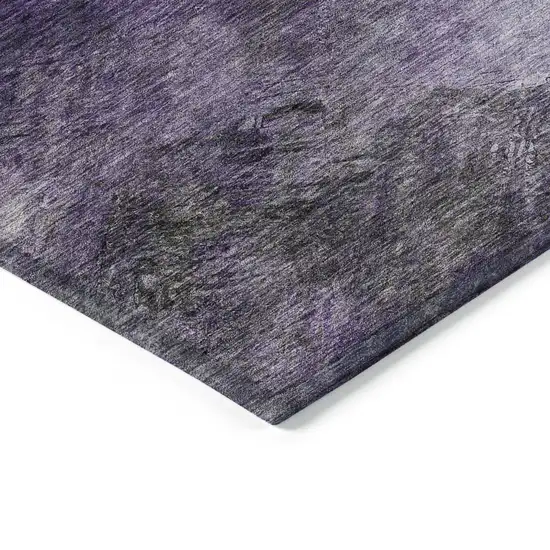 Purple Abstract Washable Non Skid Indoor Outdoor Area Rug Photo 5