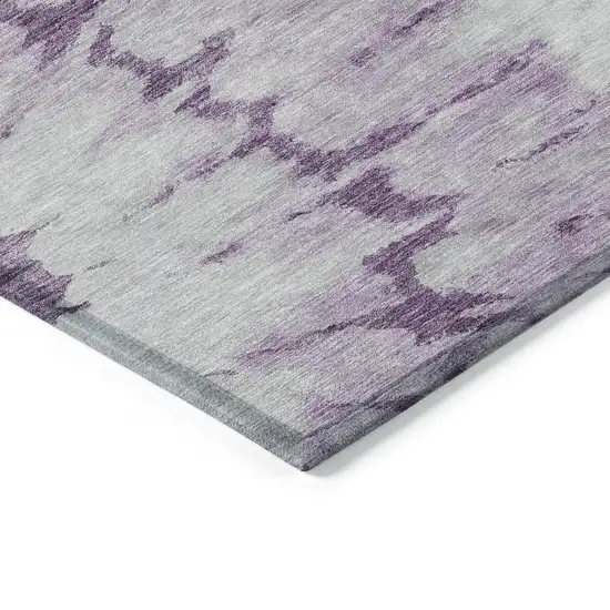 Purple And Lavender Abstract Washable Indoor Outdoor Area Rug Photo 4