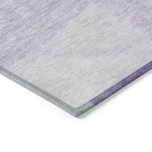 Photo of Purple And Lavender Geometric Washable Indoor Outdoor Area Rug