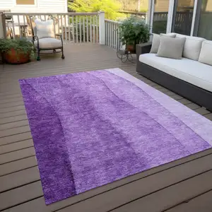 Photo of Purple And Lavender Ombre Washable Indoor Outdoor Area Rug