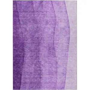 Photo of Purple And Lavender Ombre Washable Indoor Outdoor Area Rug