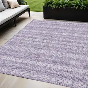 Photo of Purple And Lavender Southwestern Washable Indoor Outdoor Area Rug