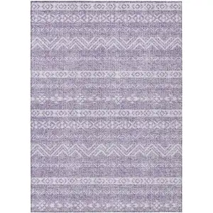 Photo of Purple And Lavender Southwestern Washable Indoor Outdoor Area Rug