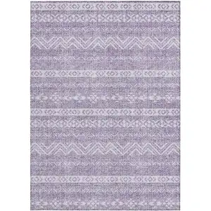 Photo of Purple And Lavender Southwestern Washable Indoor Outdoor Area Rug