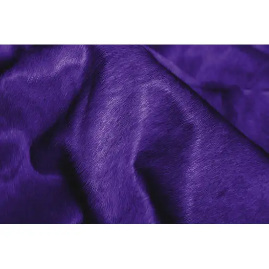 Purple Cowhide Hand Knotted Area Rug Photo 6