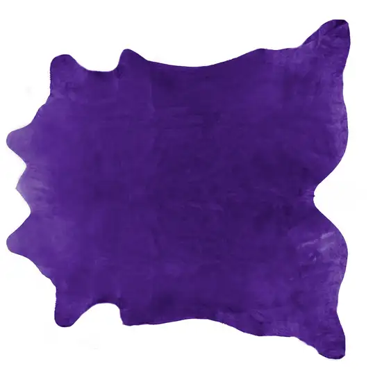 Purple Cowhide Hand Knotted Area Rug Photo 1