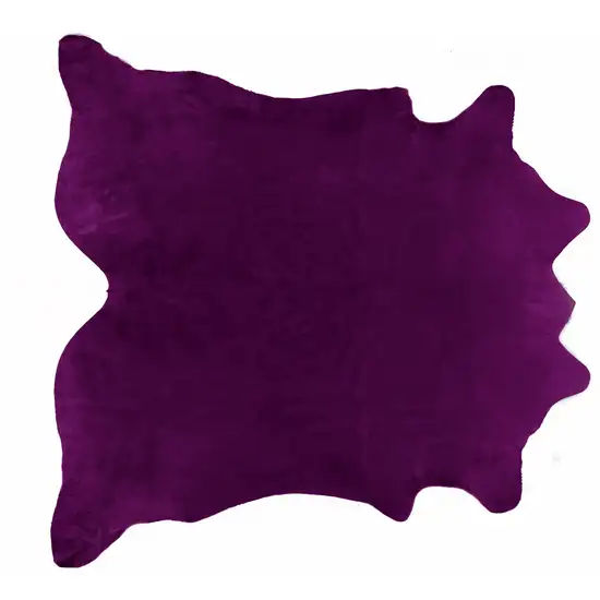 Purple Cowhide Hand Knotted Area Rug Photo 1