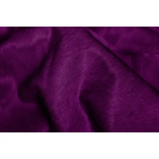 Purple Cowhide Hand Knotted Area Rug Photo 6