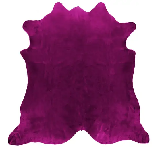 Purple Cowhide Hand Knotted Area Rug Photo 1