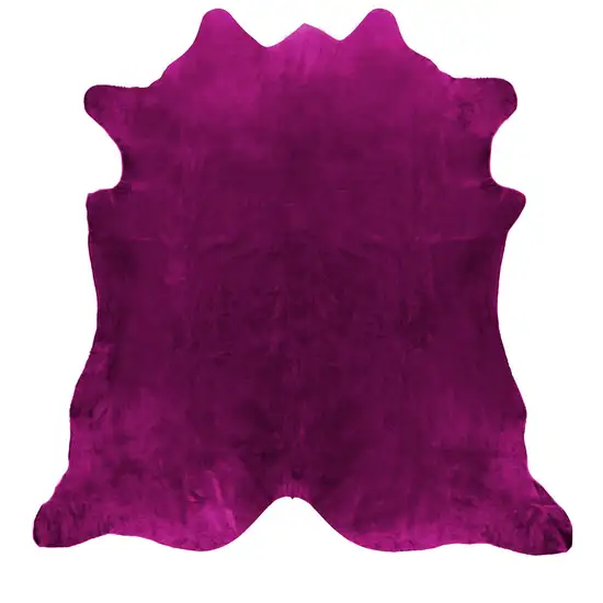 Purple Cowhide Hand Knotted Area Rug Photo 3