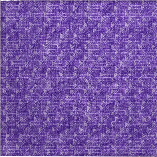 Purple Geometric Washable Non Skid Indoor Outdoor Area Rug Photo 7