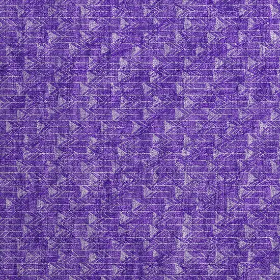 Purple Geometric Washable Non Skid Indoor Outdoor Area Rug Photo 6