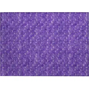 Photo of Purple Geometric Washable Non Skid Indoor Outdoor Area Rug