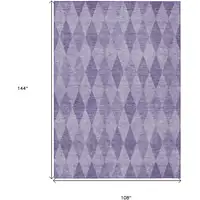 Photo of Purple Geometric Washable Non Skid Indoor Outdoor Area Rug