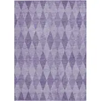 Photo of Purple Geometric Washable Non Skid Indoor Outdoor Area Rug