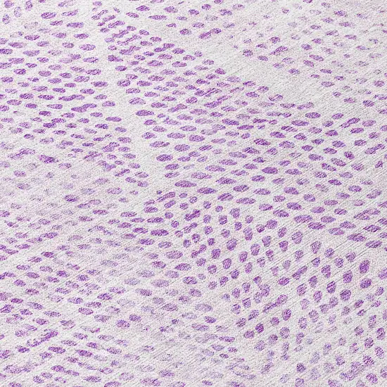 Purple Geometric Washable Non Skid Indoor Outdoor Area Rug Photo 9