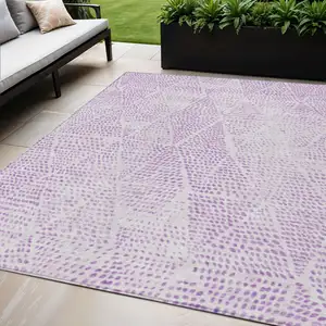 Photo of Purple Geometric Washable Non Skid Indoor Outdoor Area Rug