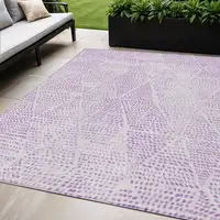 Photo of Purple Geometric Washable Non Skid Indoor Outdoor Area Rug