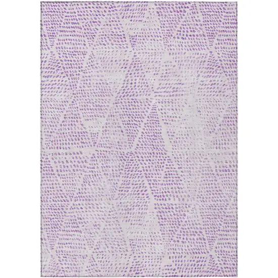 Purple Geometric Washable Non Skid Indoor Outdoor Area Rug Photo 2