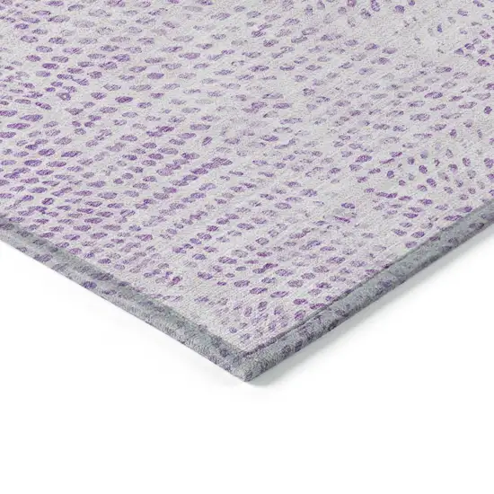 Purple Geometric Washable Non Skid Indoor Outdoor Area Rug Photo 4