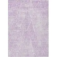 Photo of Purple Geometric Washable Non Skid Indoor Outdoor Area Rug