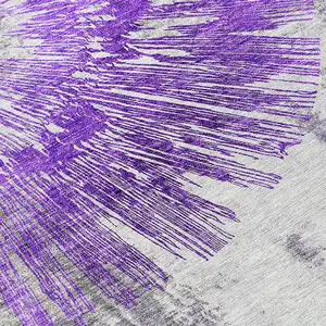 Photo of Purple Gray And Charcoal Abstract Washable Indoor Outdoor Area Rug