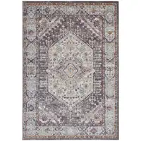 Photo of Purple Gray And Ivory Abstract Stain Resistant Area Rug