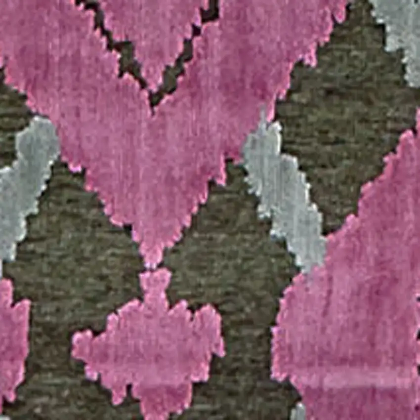 Purple Gray and Taupe Geometric Power Loom Area Rug Photo 7