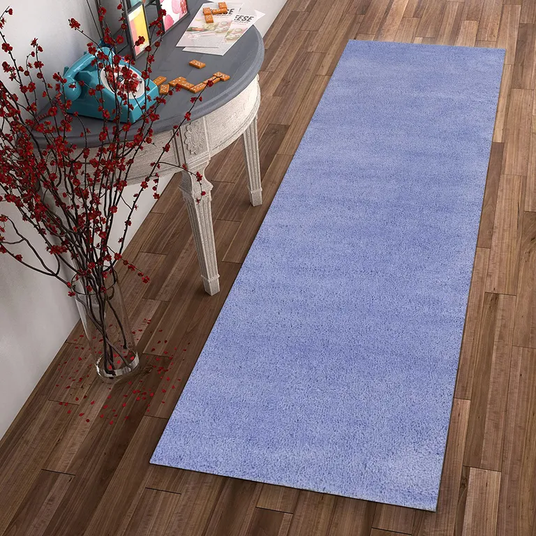 Purple Indoor Shag Runner Rug Photo 4