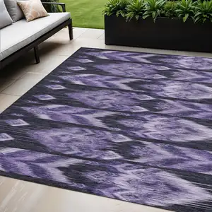 Photo of Purple Lavender And Plum Southwestern Washable Indoor Outdoor Area Rug