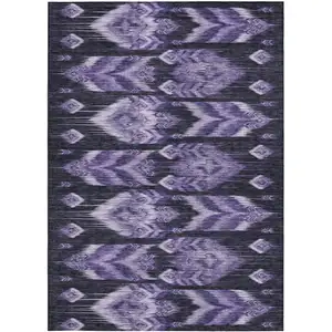 Photo of Purple Lavender And Plum Southwestern Washable Indoor Outdoor Area Rug