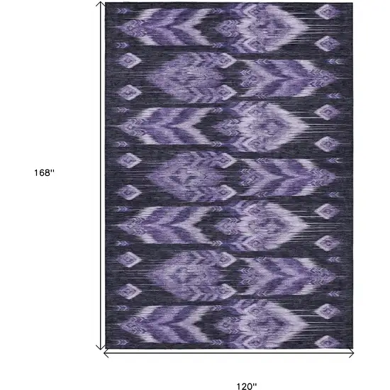 Purple Lavender And Plum Southwestern Washable Indoor Outdoor Area Rug Photo 3