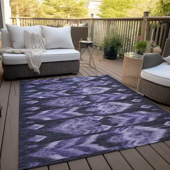 Purple Lavender And Plum Southwestern Washable Indoor Outdoor Area Rug Photo 8