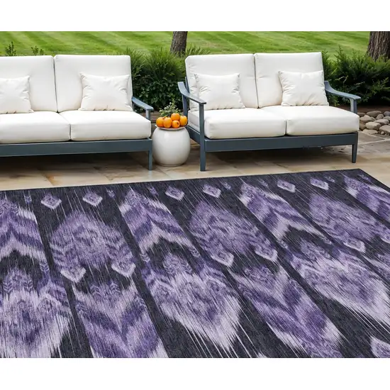 Purple Lavender And Plum Southwestern Washable Indoor Outdoor Area Rug Photo 1