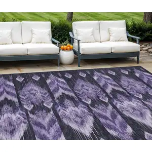 Photo of Purple Lavender And Plum Southwestern Washable Indoor Outdoor Area Rug